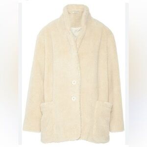 Mes Demoiselles Paris Prosper Faux Shearling coat ecru